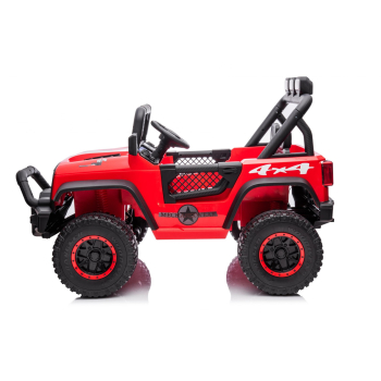 Autko terenowe Geoland Power dla 2 dzieci Czerwony + Pilot + Silniki 2x200W + Bagażnik + Radio MP3 + LED